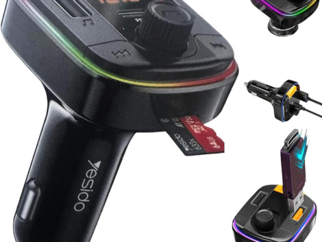 Car Charge 43W PD + QC3.0 FM Transmitter, Yesido Y45